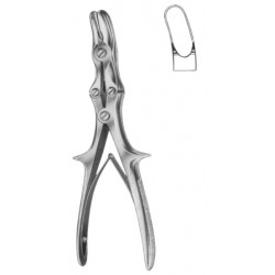 Stille-Luer Bone Rongeur Forceps M/Action Curved 22cm/8 3/4"