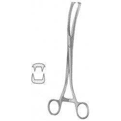 Museux Tenaculum Forceps BJ 2:2 Curved Sideway 10mm 24cm/9 1/2"